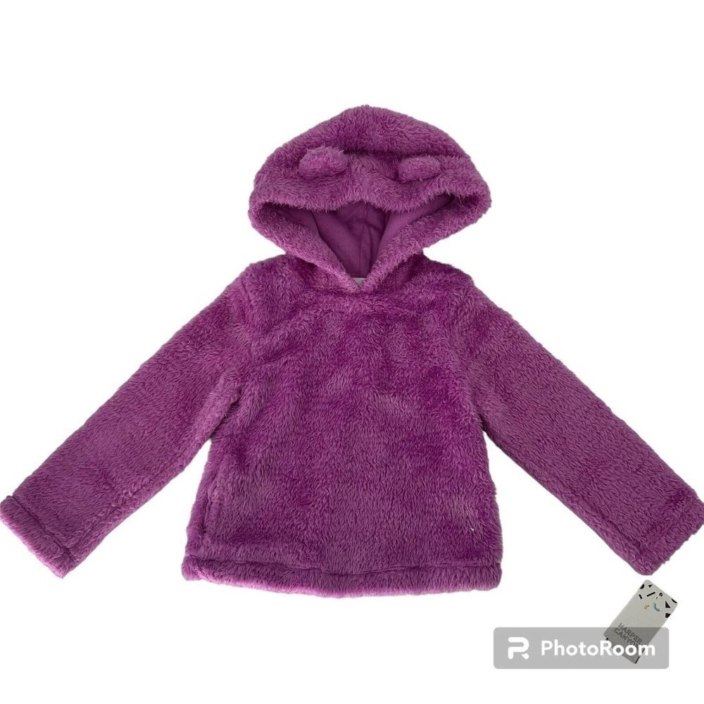 Harper‎ Canyon NEW Girls Purple Lily Fuzzy Hoodie With Ears Size 4 Pullover